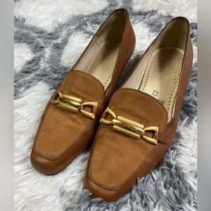 Bally Frona Tan Leather Flats with Gold Horsebit Detail  Size 36/ 5-6 US